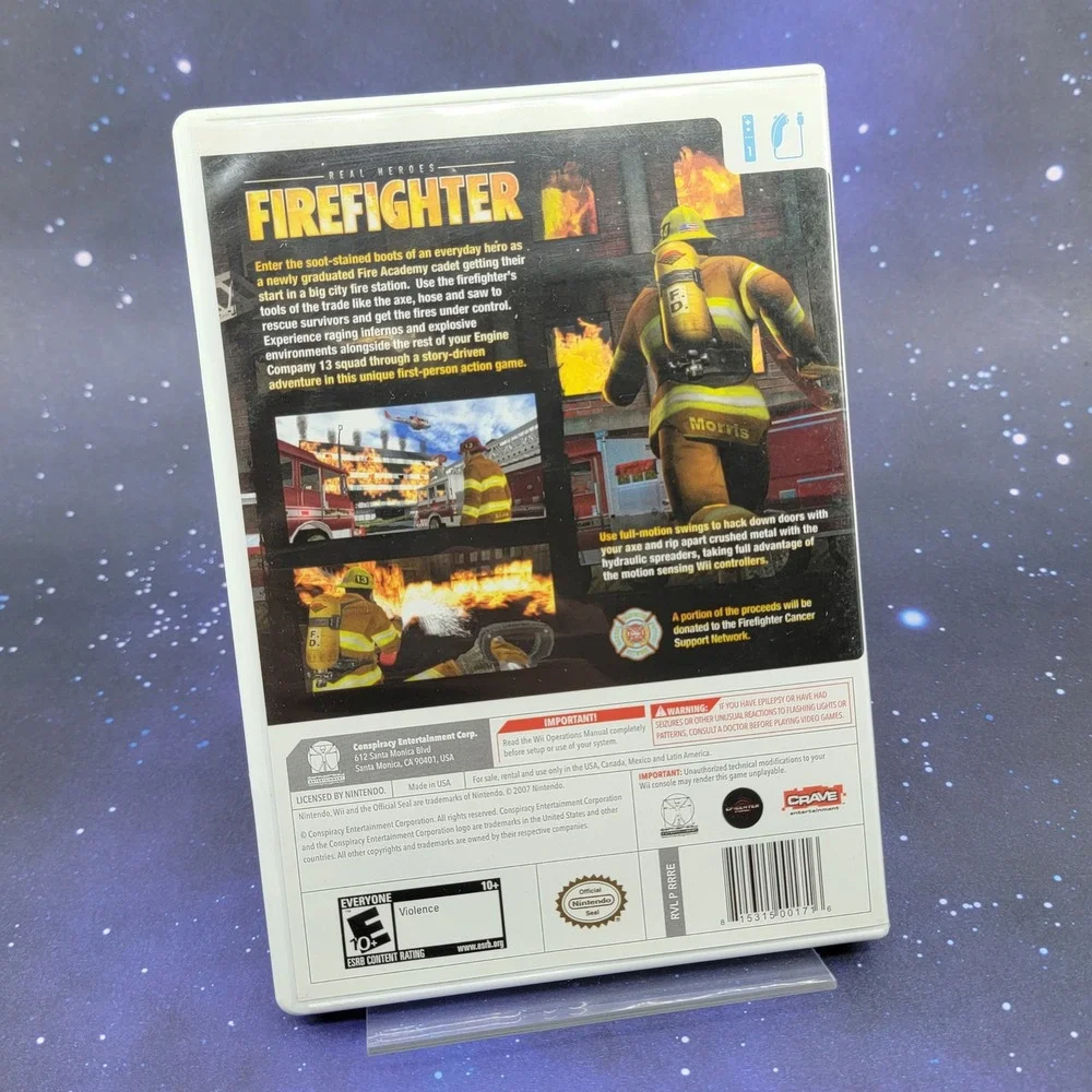 Real Heroes Firefighter Nintendo Wii Game CIB Complete First Person Action